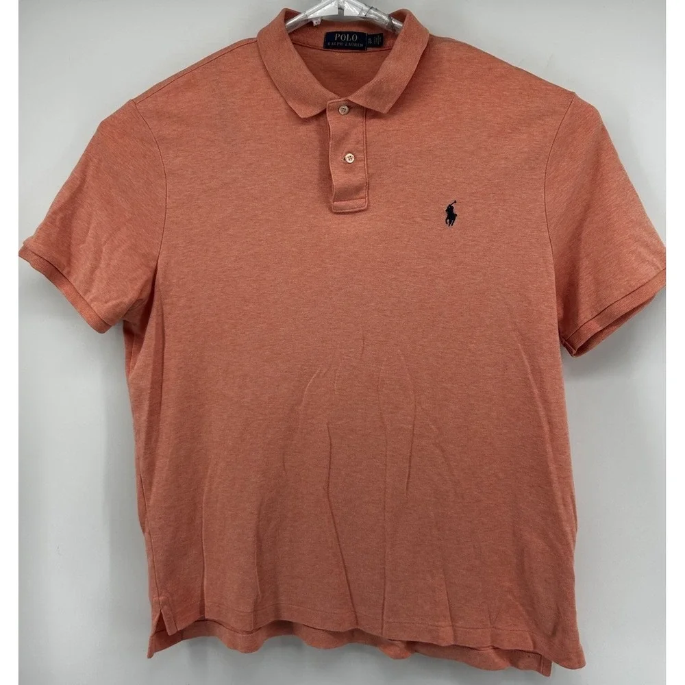 Polo Ralph Lauren Short Sleeve Polo Shirt Orange Men's Size XL